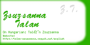 zsuzsanna talan business card